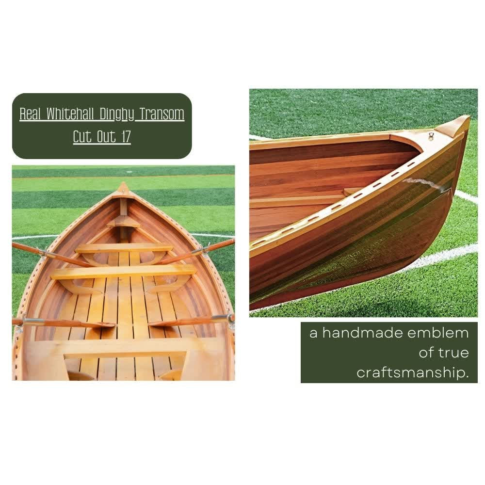 REAL WHITEHALL DINGHY TRANSOM CUT OUT 17 | Wooden Kayak | Boat | Canoe with Paddles for fishing and water sports For Wholesale