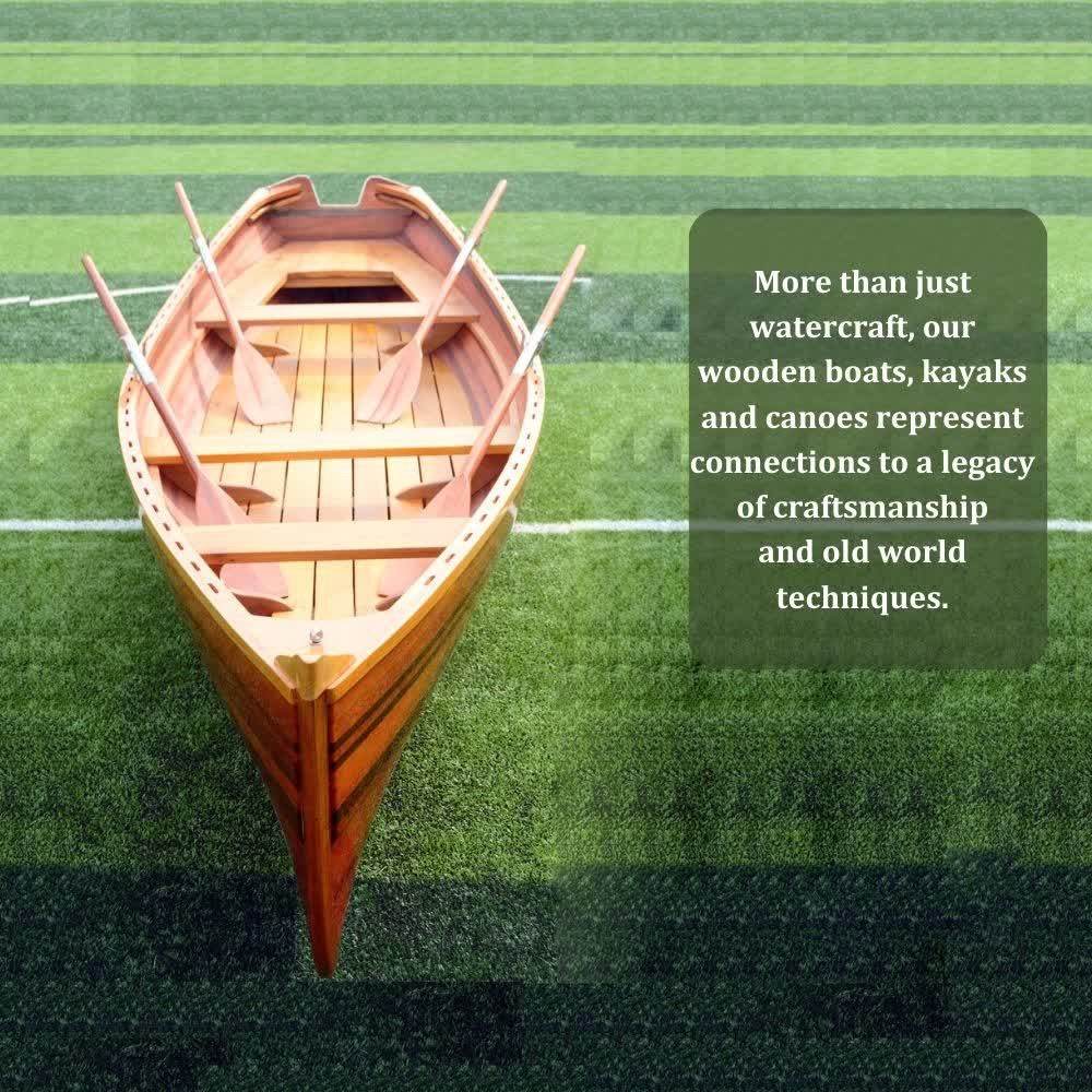 REAL WHITEHALL DINGHY TRANSOM CUT OUT 17 | Wooden Kayak | Boat | Canoe with Paddles for fishing and water sports For Wholesale