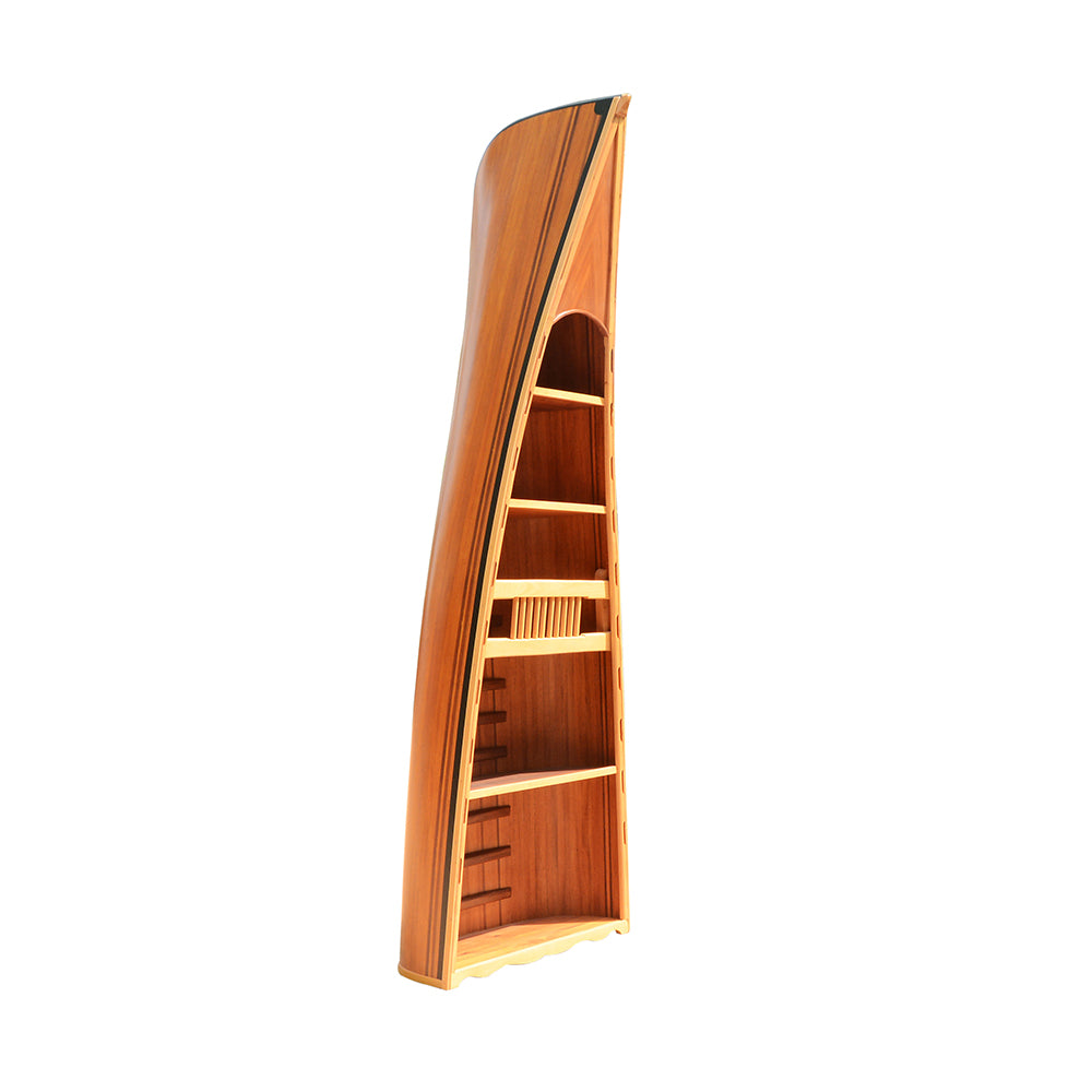 CANOE BOOK SHELF | High-quality | Fully Assembled Wooden Ship Model For Wholesale