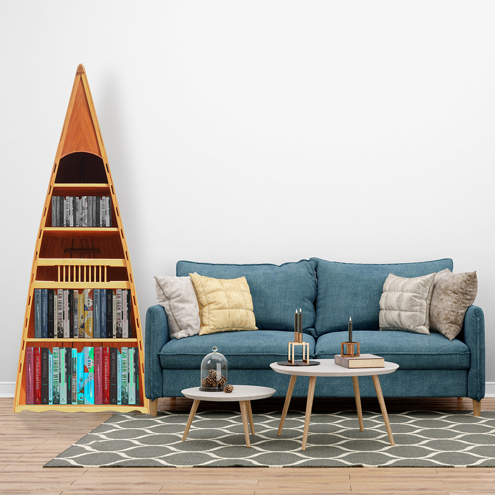 CANOE BOOK SHELF | High-quality | Fully Assembled Wooden Ship Model For Wholesale