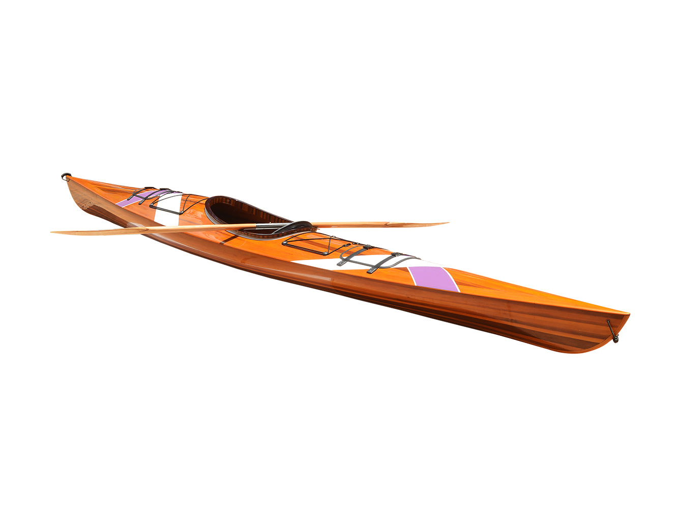 KAYAK WITH STRIPES 2 - 15 FEET LONG | Wooden Kayak | Boat | Canoe with Paddles for fishing and water sports For Wholesale