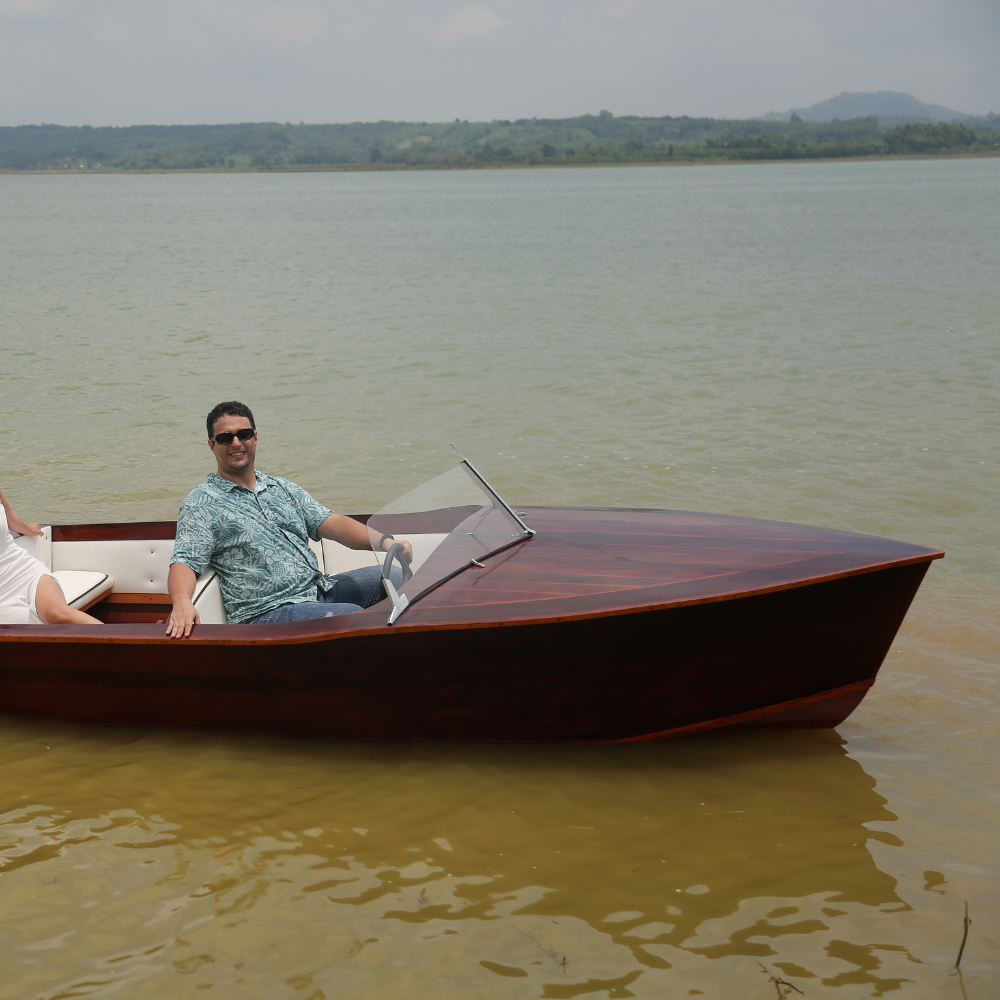 CHRIS CRAFT DESIGN BOAT 14 FEET | Wooden Kayak | Boat | Canoe with Paddles for fishing and water sports For Wholesale