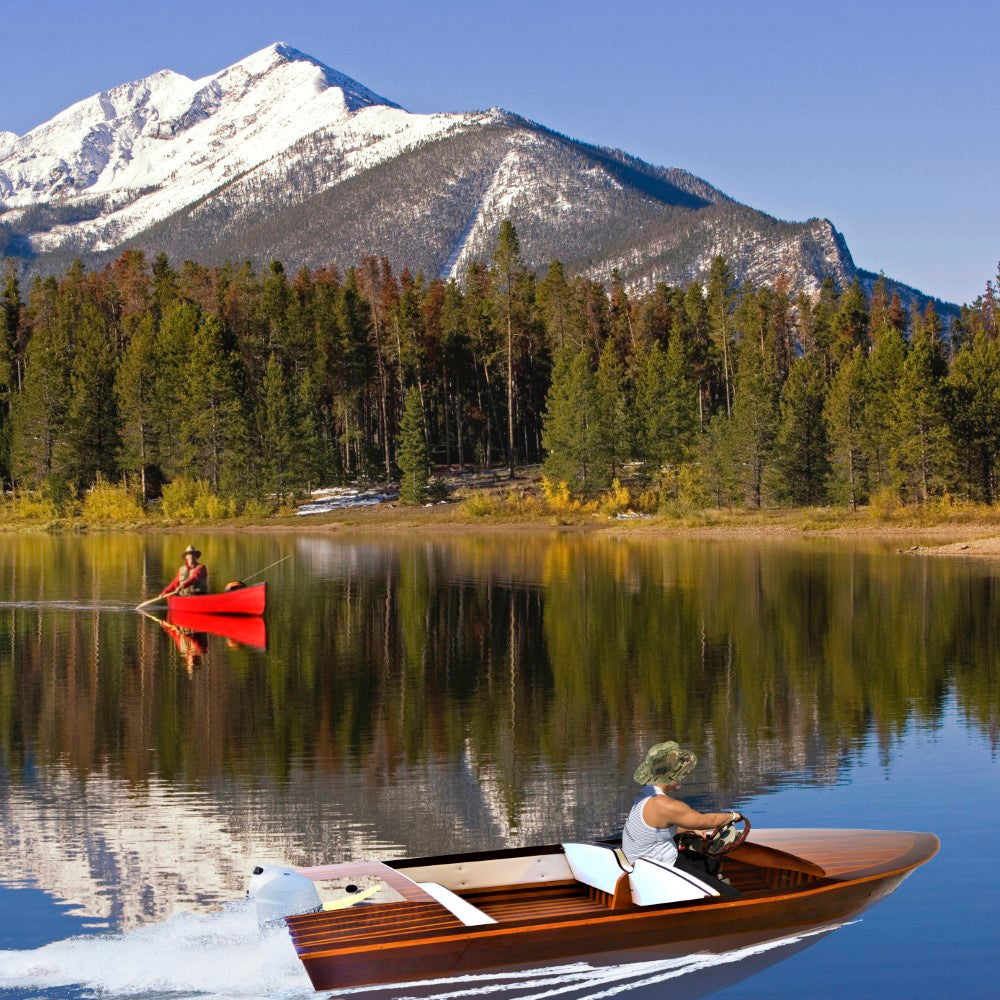 CHRIS CRAFT DESIGN BOAT 14 FEET | Wooden Kayak | Boat | Canoe with Paddles for fishing and water sports For Wholesale
