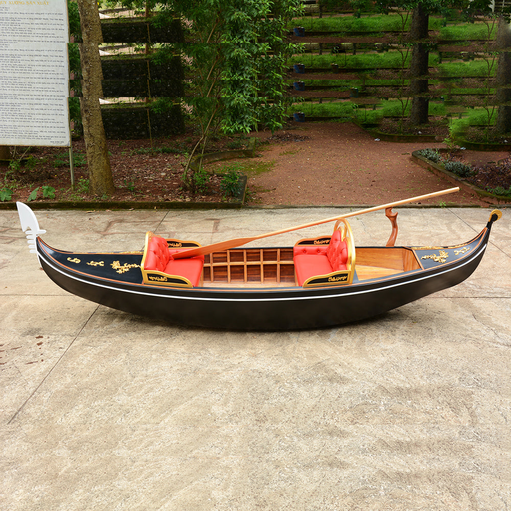 VENETIAN GONDOLA REAL BOAT 15 FEET CUSTOM MADE | Wooden Kayak | Boat | Canoe with Paddles for fishing and water sports For Wholesale