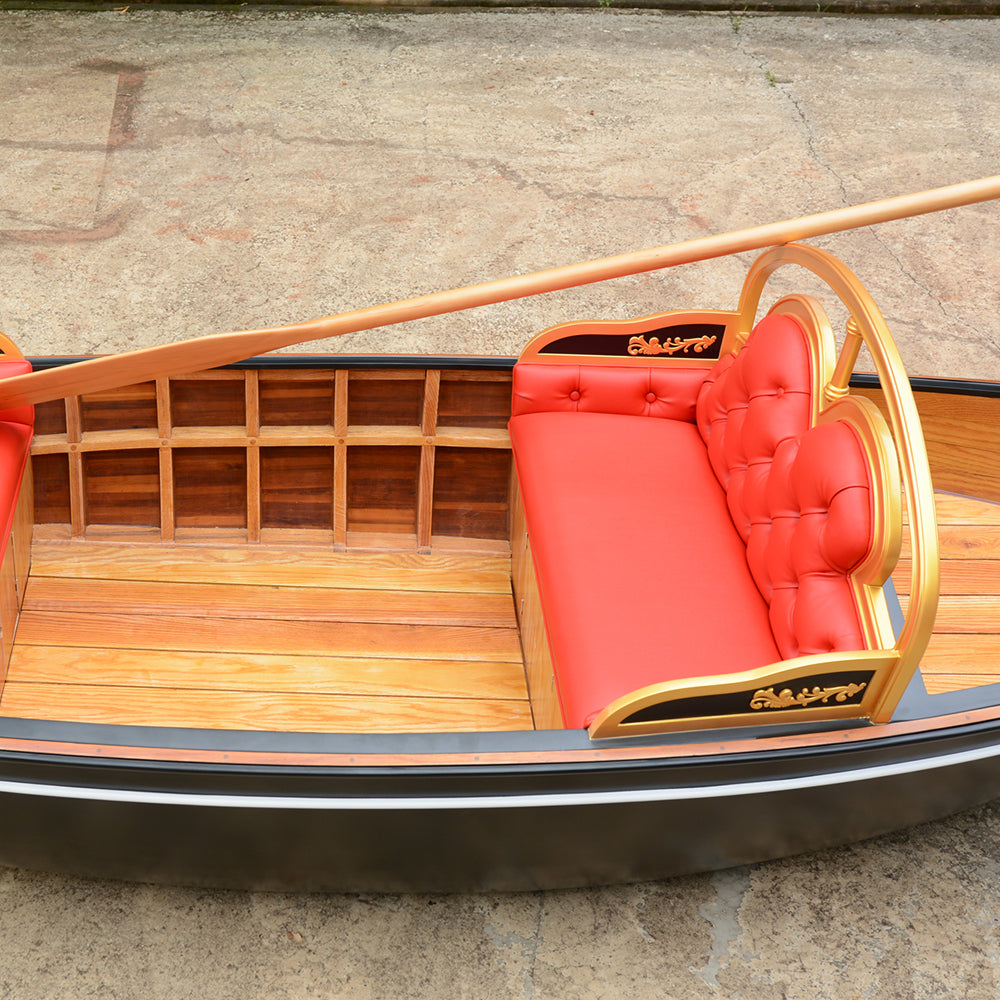 VENETIAN GONDOLA REAL BOAT 15 FEET CUSTOM MADE | Wooden Kayak | Boat | Canoe with Paddles for fishing and water sports For Wholesale