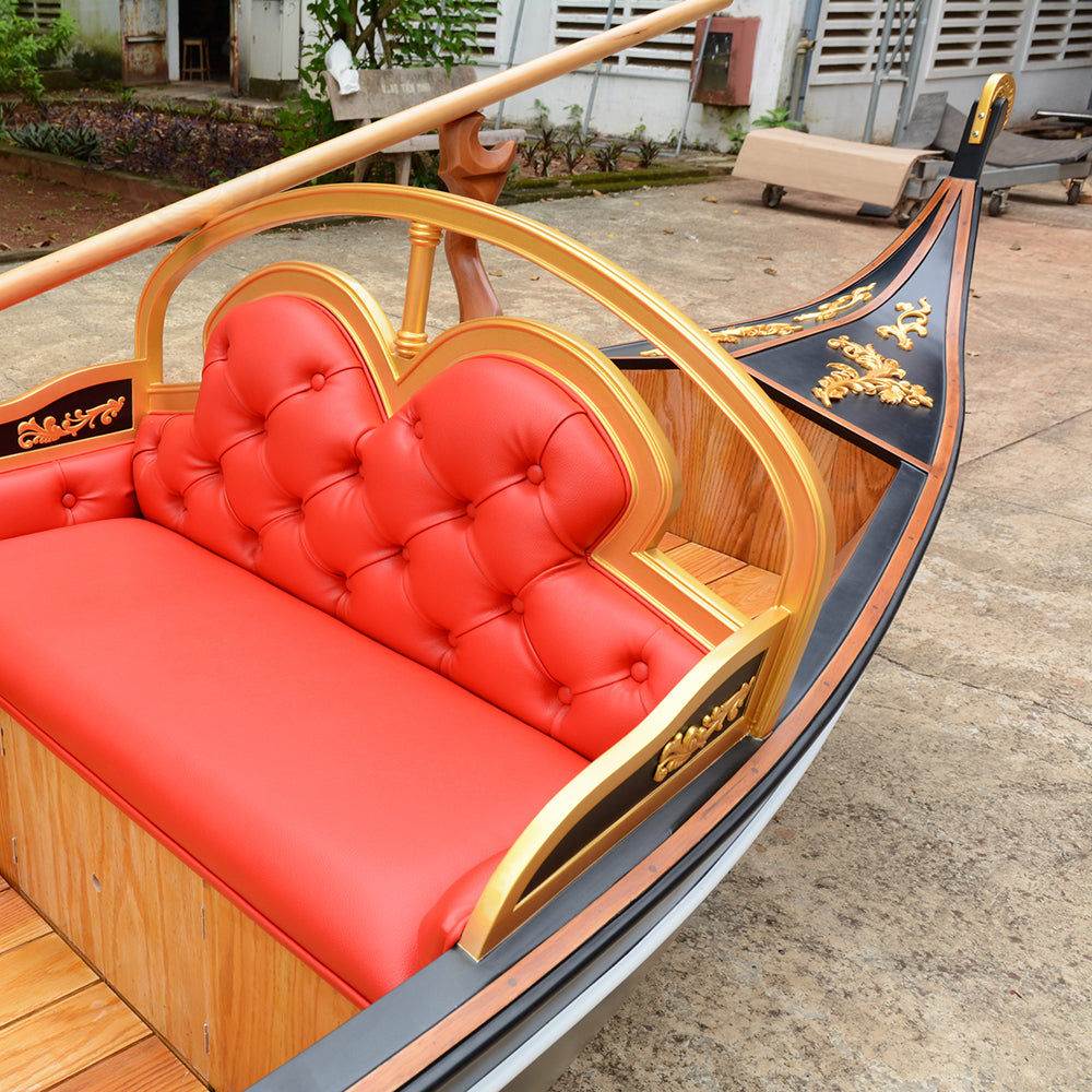 VENETIAN GONDOLA REAL BOAT 15 FEET CUSTOM MADE | Wooden Kayak | Boat | Canoe with Paddles for fishing and water sports For Wholesale