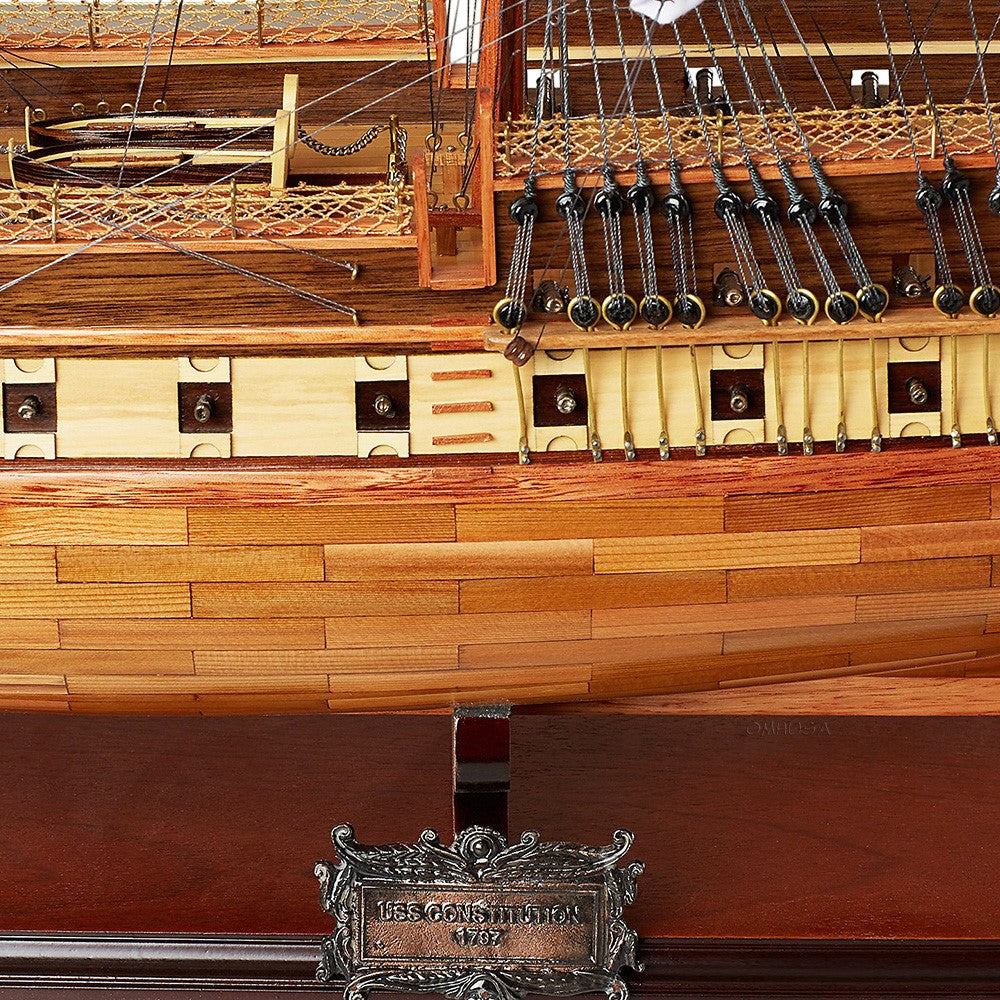 Exclusive 34-inch USS Constitution Wooden Model Ship - High-Quality