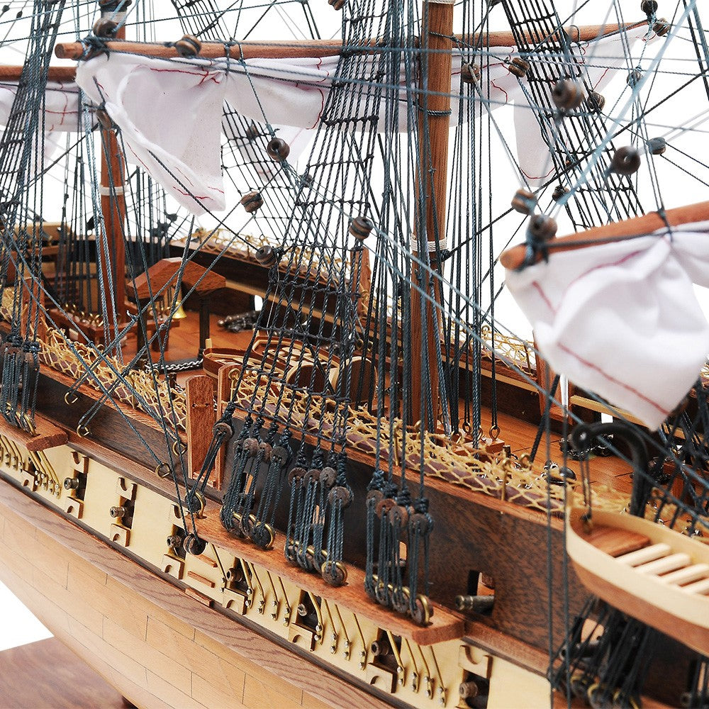 Exclusive 34-inch USS Constitution Wooden Model Ship - High-Quality