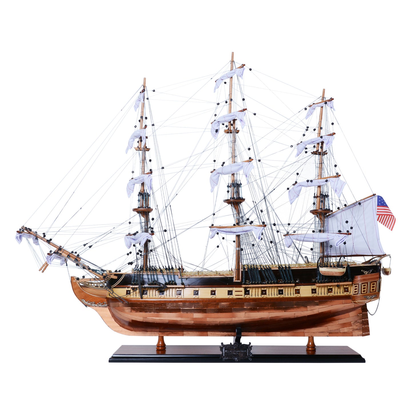 Exclusive 34-inch USS Constitution Wooden Model Ship - High-Quality