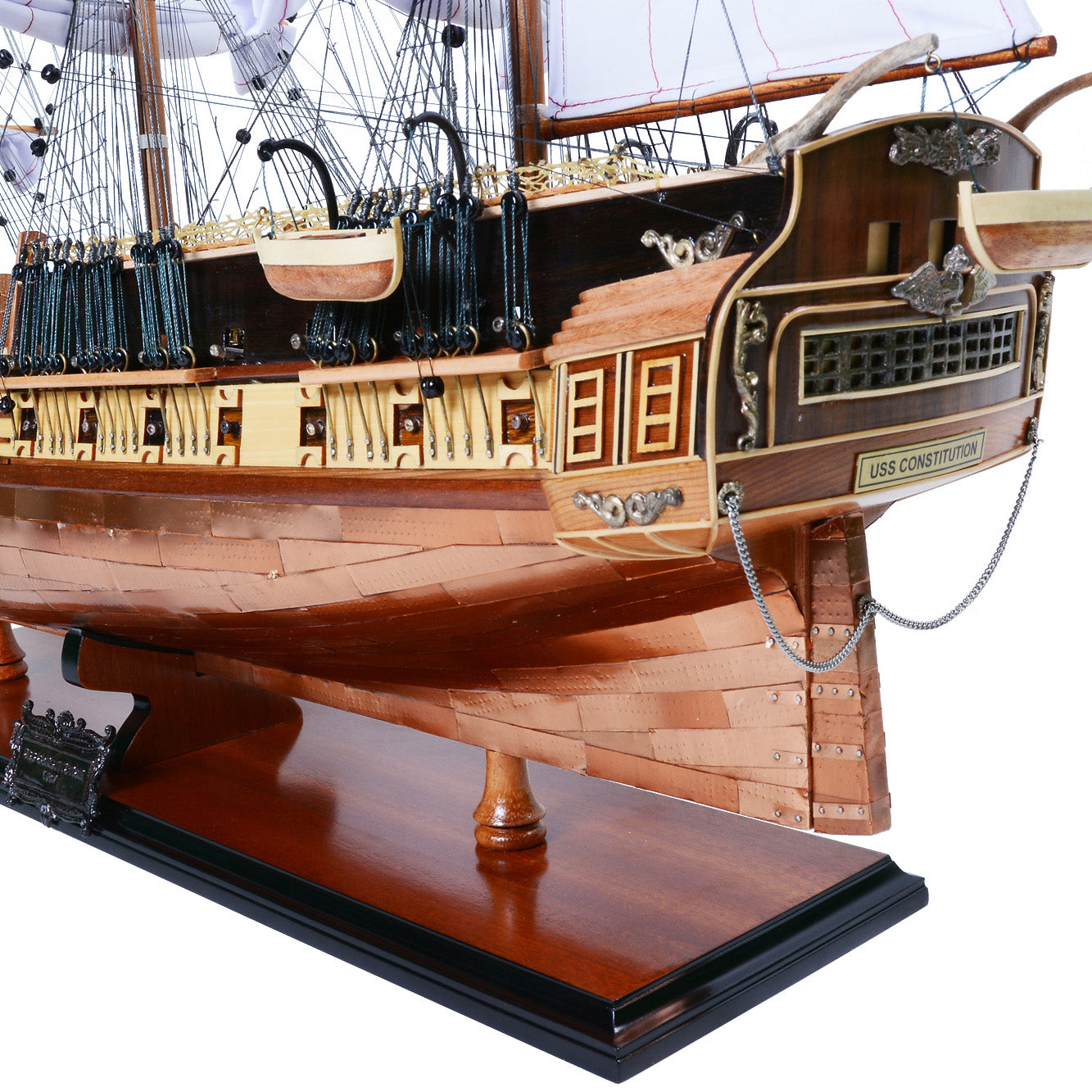 Exclusive 34-inch USS Constitution Wooden Model Ship - High-Quality