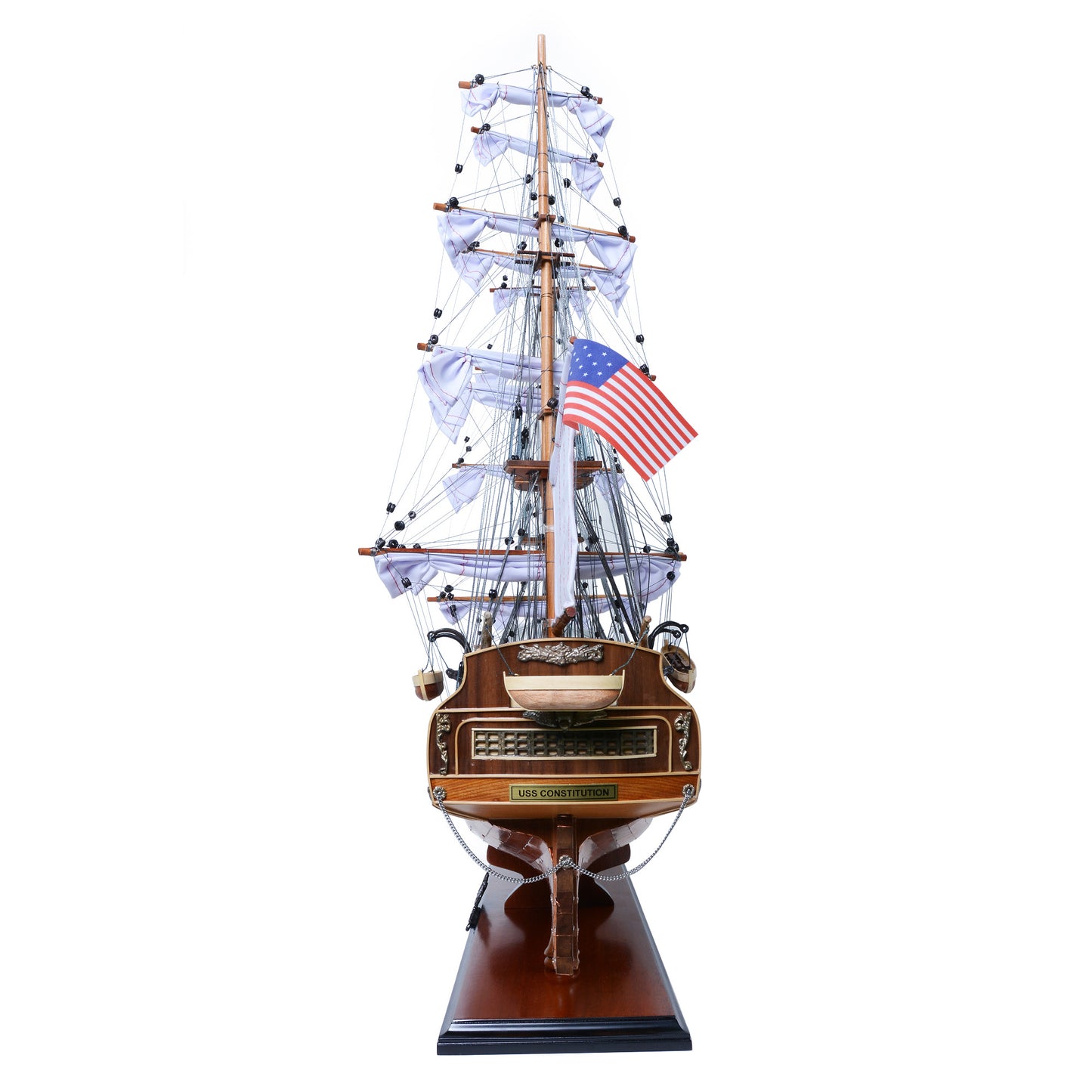 Exclusive 34-inch USS Constitution Wooden Model Ship - High-Quality