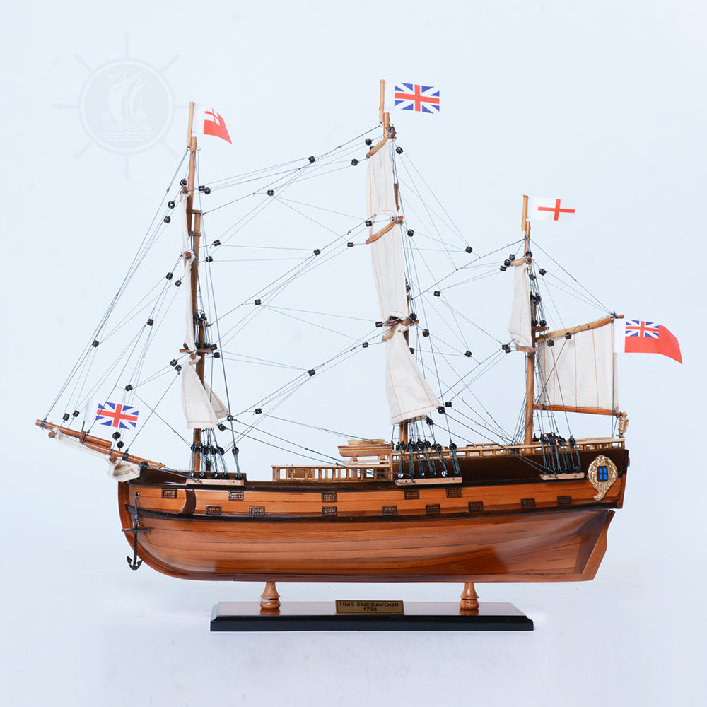 HMS ENDEAVOUR MODEL SHIP SMALL | High-quality | Fully Assembled Wooden Ship Models For Wholesale