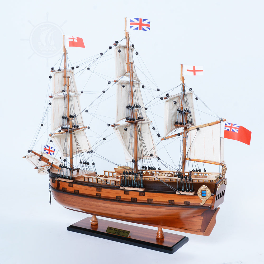 HMS ENDEAVOUR MODEL SHIP SMALL | High-quality | Fully Assembled Wooden Ship Models For Wholesale