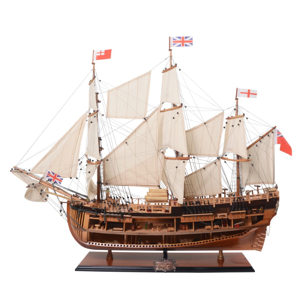 HMS ENDEAVOUR OPEN HULL MODEL SHIP L80 | High-quality | Fully Assembled Wooden Ship Models For Wholesale