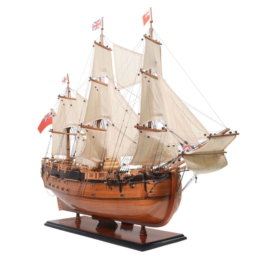 HMS ENDEAVOUR OPEN HULL MODEL SHIP L80 | High-quality | Fully Assembled Wooden Ship Models For Wholesale