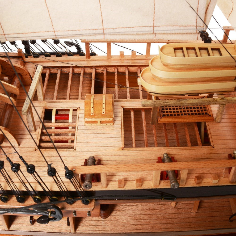 HMS ENDEAVOUR OPEN HULL MODEL SHIP L80 | High-quality | Fully Assembled Wooden Ship Models For Wholesale