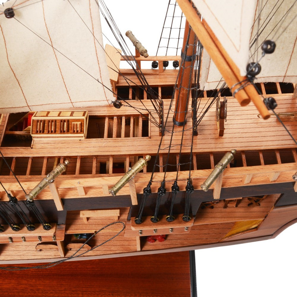 HMS ENDEAVOUR OPEN HULL MODEL SHIP L80 | High-quality | Fully Assembled Wooden Ship Models For Wholesale