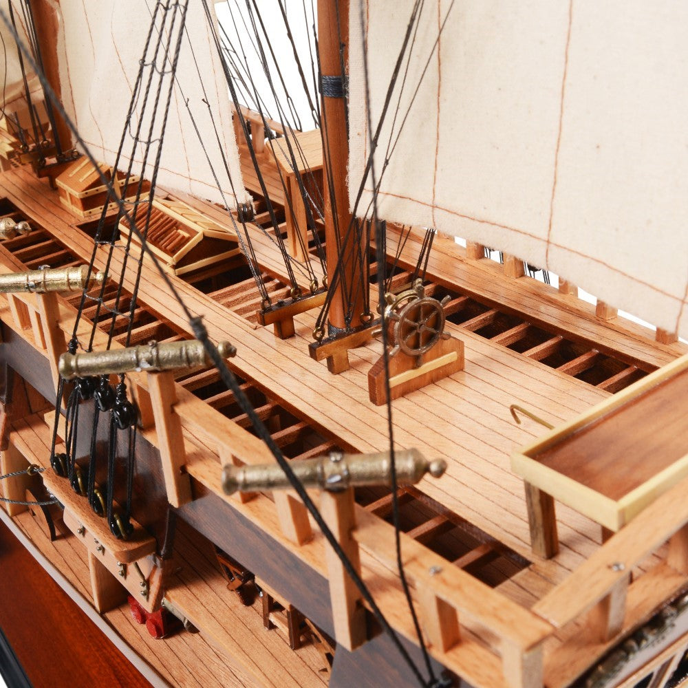 HMS ENDEAVOUR OPEN HULL MODEL SHIP L80 | High-quality | Fully Assembled Wooden Ship Models For Wholesale