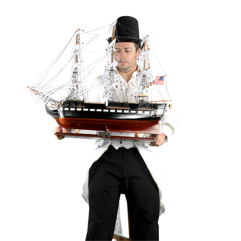 USS CONSTITUTION MODEL SHIP PAINTED L80 | High-quality | Fully Assembled Wooden Ship Models For Wholesale