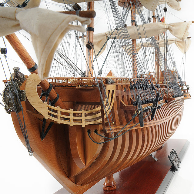 SAN FELIPE MODEL SHIP OPEN HULL L80 | High-quality | Fully Assembled Wooden Ship Models For Wholesale