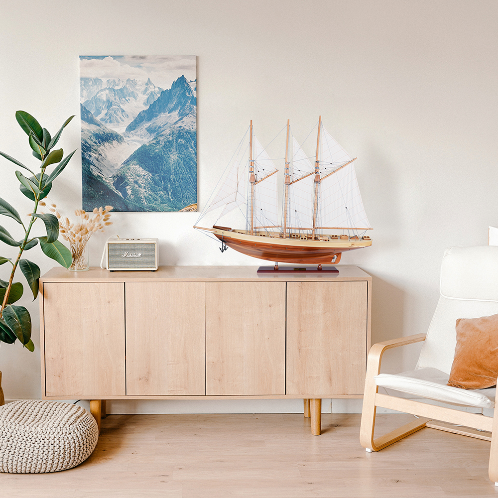 ATLANTIC YACHT Model Yacht| Fully Assembled Wooden Ship Model For Wholesale