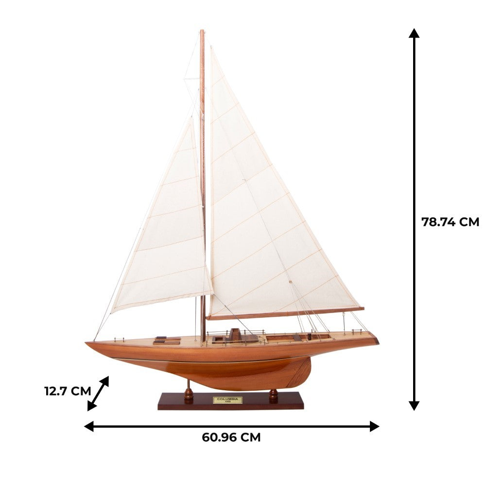 COLUMBIA Model Yacht Medium Fully Assembled Wooden Ship Model For Wholesalec