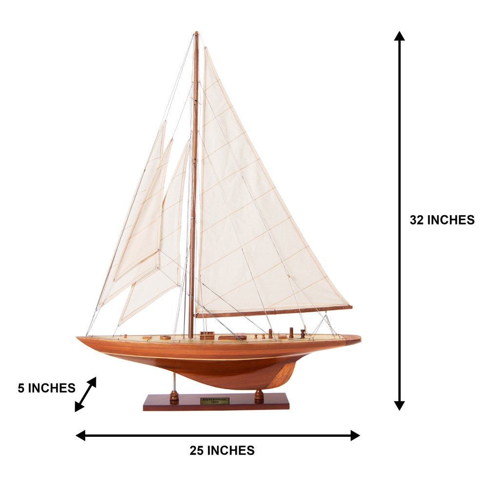 ENTERPRISES Model Yacht Medium | Fully Assembled Wooden Ship Model For Wholesale