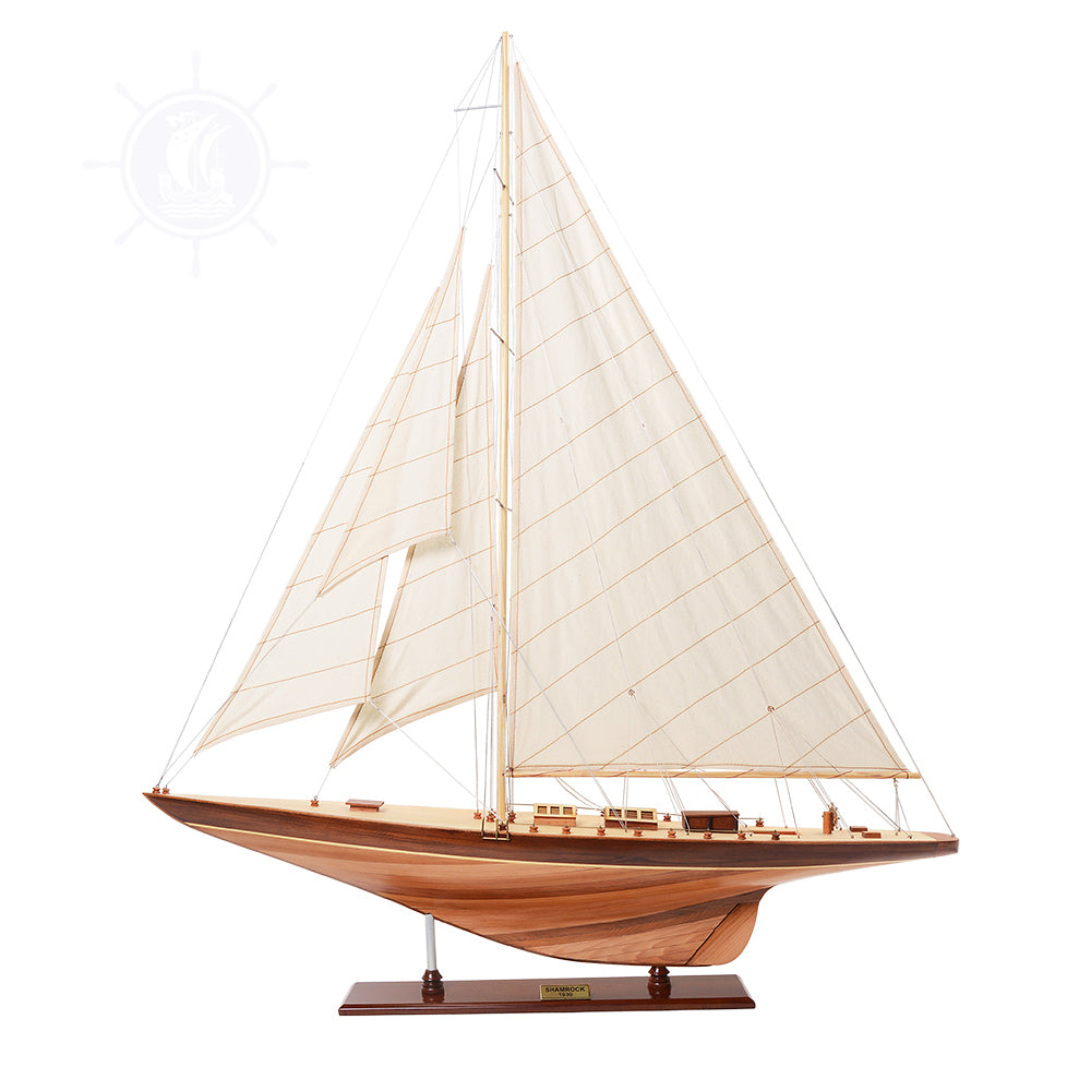 SHAMROCK YACHT L Model Yacht | Fully Assembled Wooden Ship Model For Wholesale