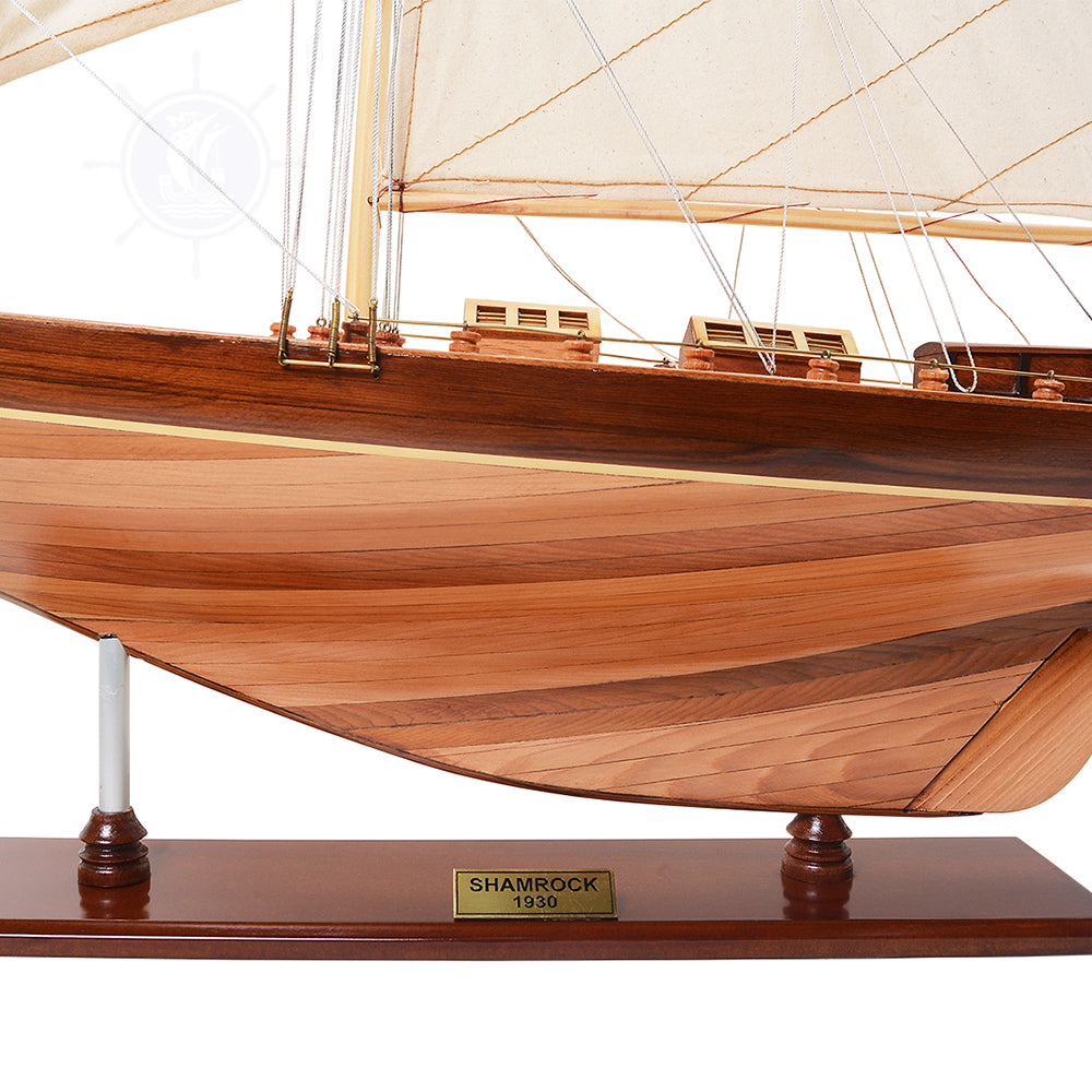 SHAMROCK YACHT L Model Yacht | Fully Assembled Wooden Ship Model For Wholesale