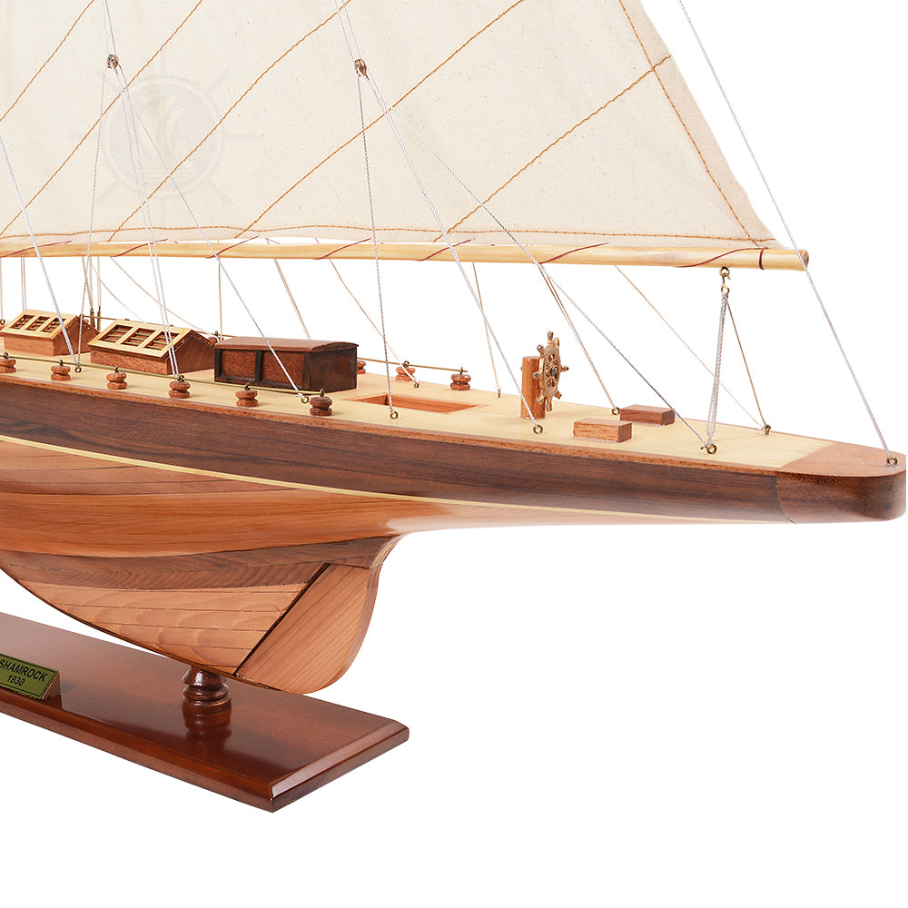 SHAMROCK YACHT L Model Yacht | Fully Assembled Wooden Ship Model For Wholesale