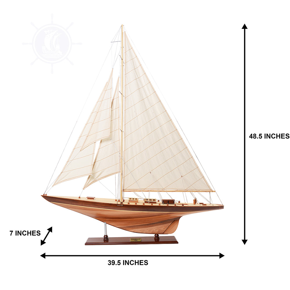SHAMROCK YACHT L Model Yacht | Fully Assembled Wooden Ship Model For Wholesale