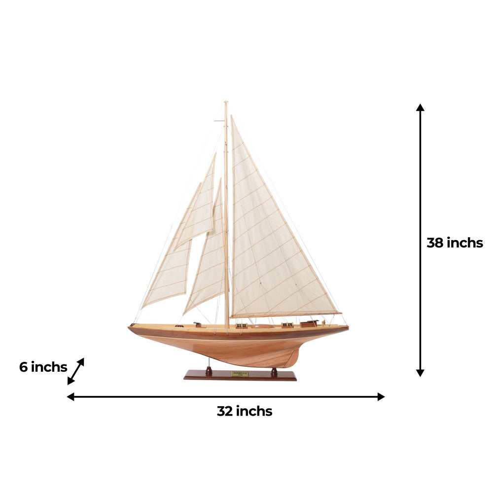 SHAMROCK Model Yacht L | Fully Assembled Wooden Ship Model For Wholesale