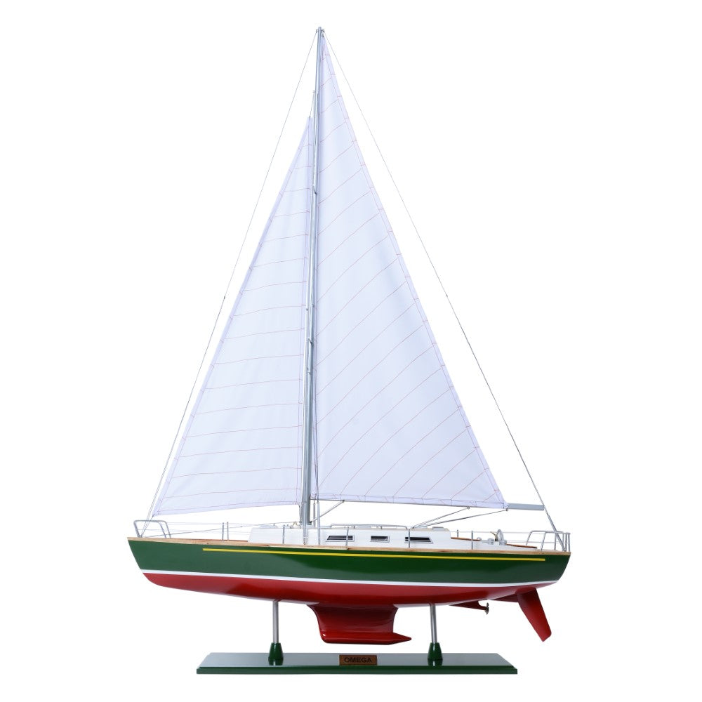 OMEGA Model Yacht 46 PAINTED | Museum-quality | Fully Assembled Wooden Ship Model For Wholesale