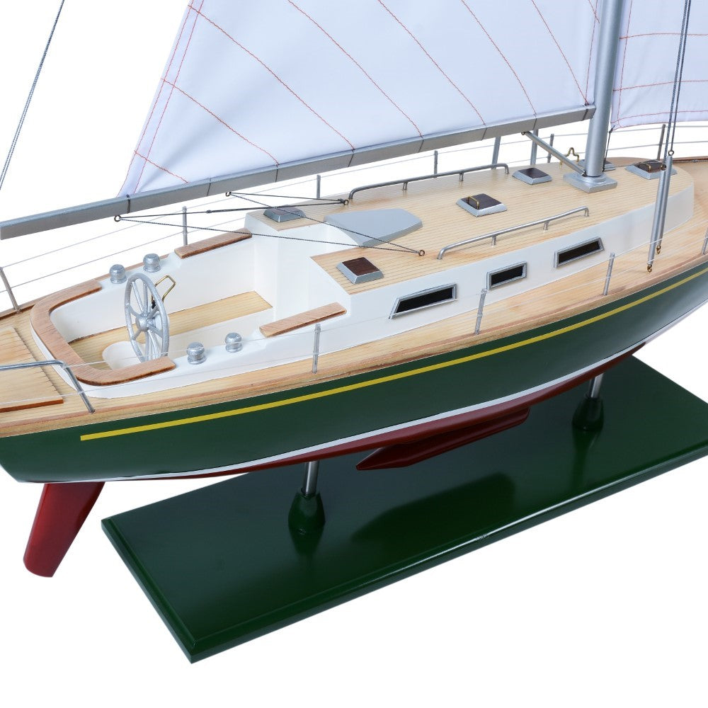 OMEGA Model Yacht 46 PAINTED | Museum-quality | Fully Assembled Wooden Ship Model For Wholesale