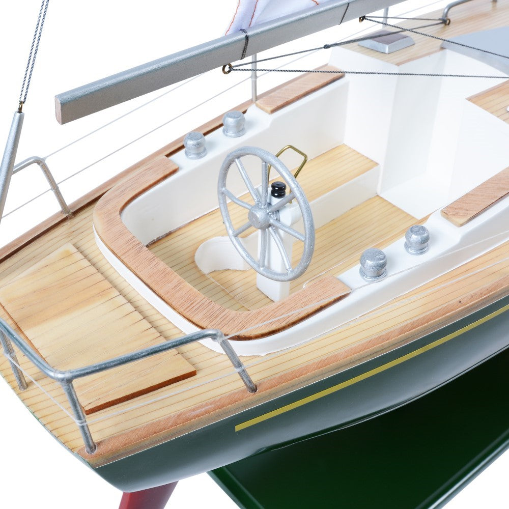 OMEGA Model Yacht 46 PAINTED | Museum-quality | Fully Assembled Wooden Ship Model For Wholesale