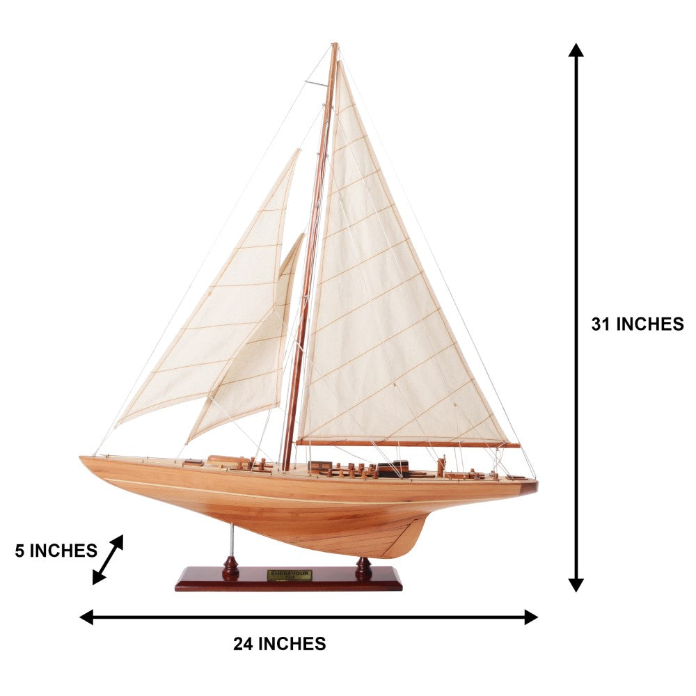 ENDEAVOUR Model Yacht MEDIUM | Fully Assembled Wooden Ship Model For Wholesale