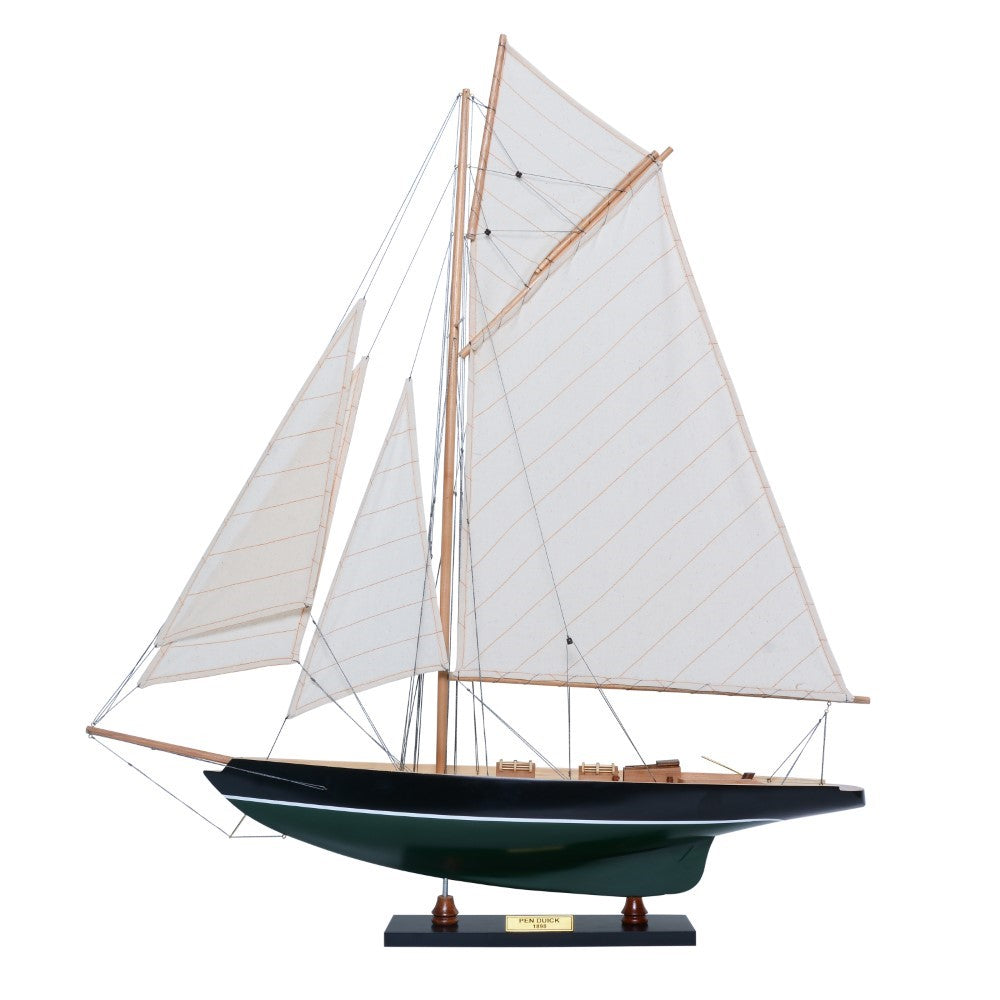 Pen Duick Wooden Sailboat Legendary Racing Model Replica, Ship Decoration