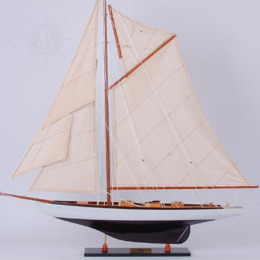 Tuiga Painted Medium Sailboat Schooner Yacht Model
