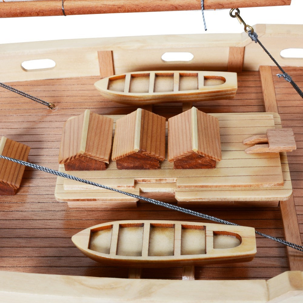 BLUENOSE II PAINTED MEDIUM Model Yacht | Partially Assembled Wooden Yacht Model For Wholesale