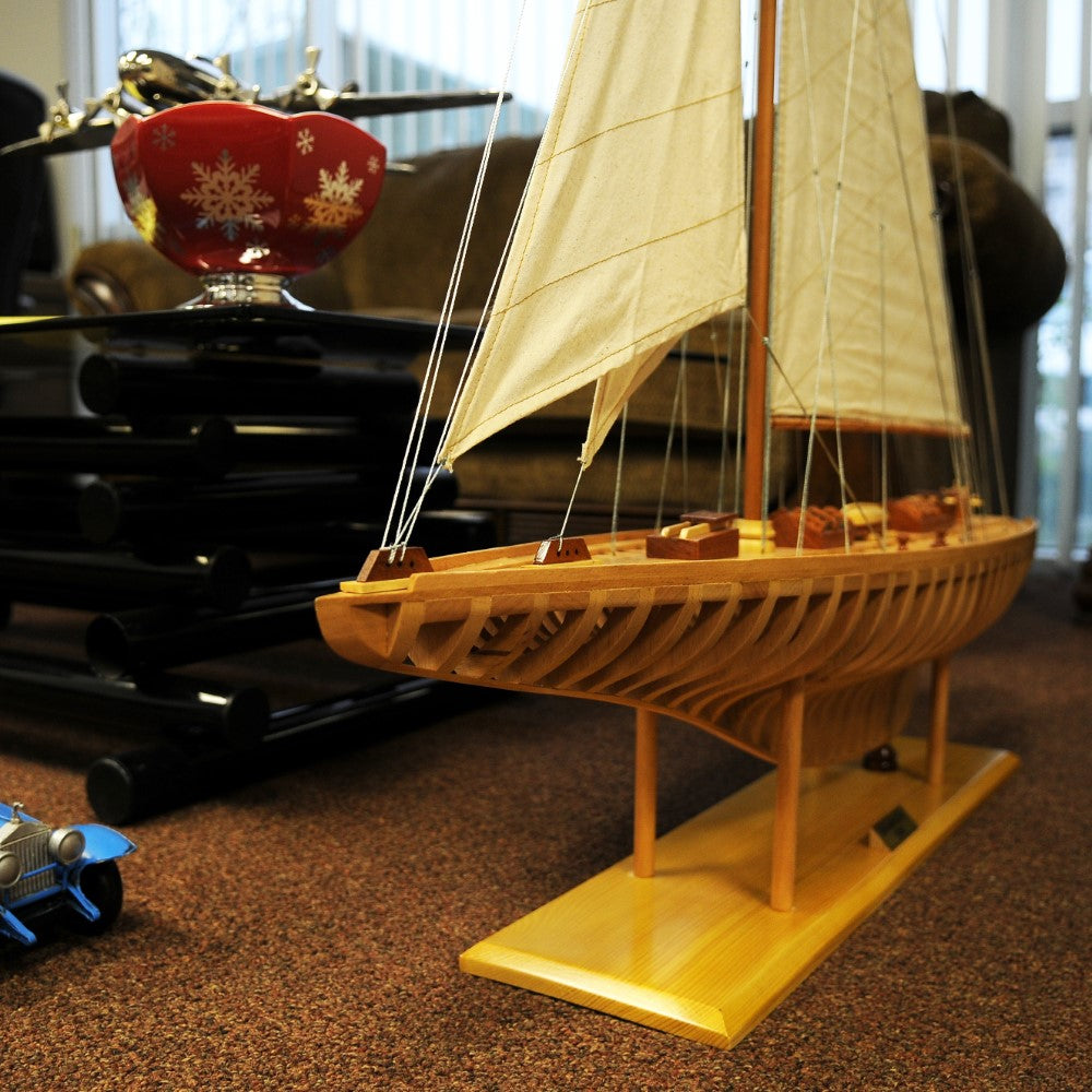 SHAMROCK (SEE THROUGH) XLARGE Model Yacht | Partially Assembled Wooden Yacht Model For Wholesale