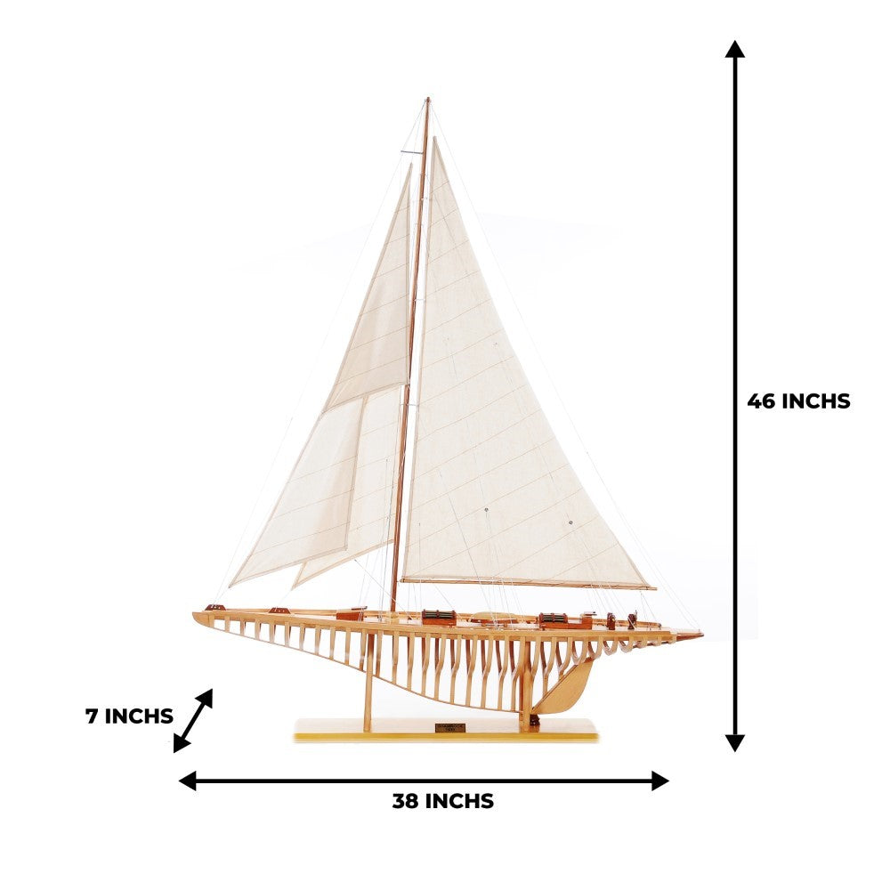 SHAMROCK (SEE THROUGH) XLARGE Model Yacht | Partially Assembled Wooden Yacht Model For Wholesale