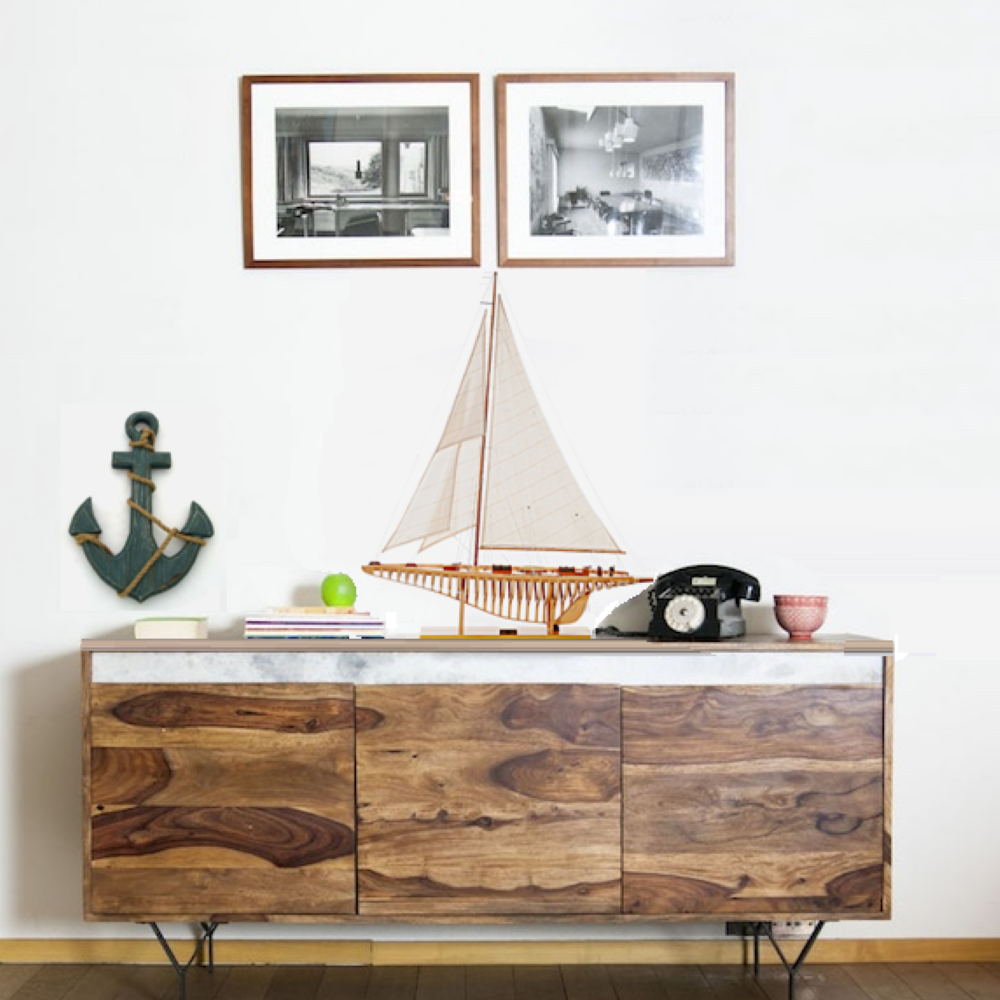 SHAMROCK (SEE THROUGH) XLARGE Model Yacht | Partially Assembled Wooden Yacht Model For Wholesale