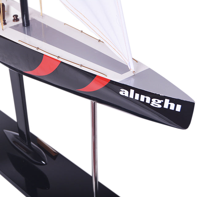 Alinghi Painted Medium Sailboat Schooner Yacht Model