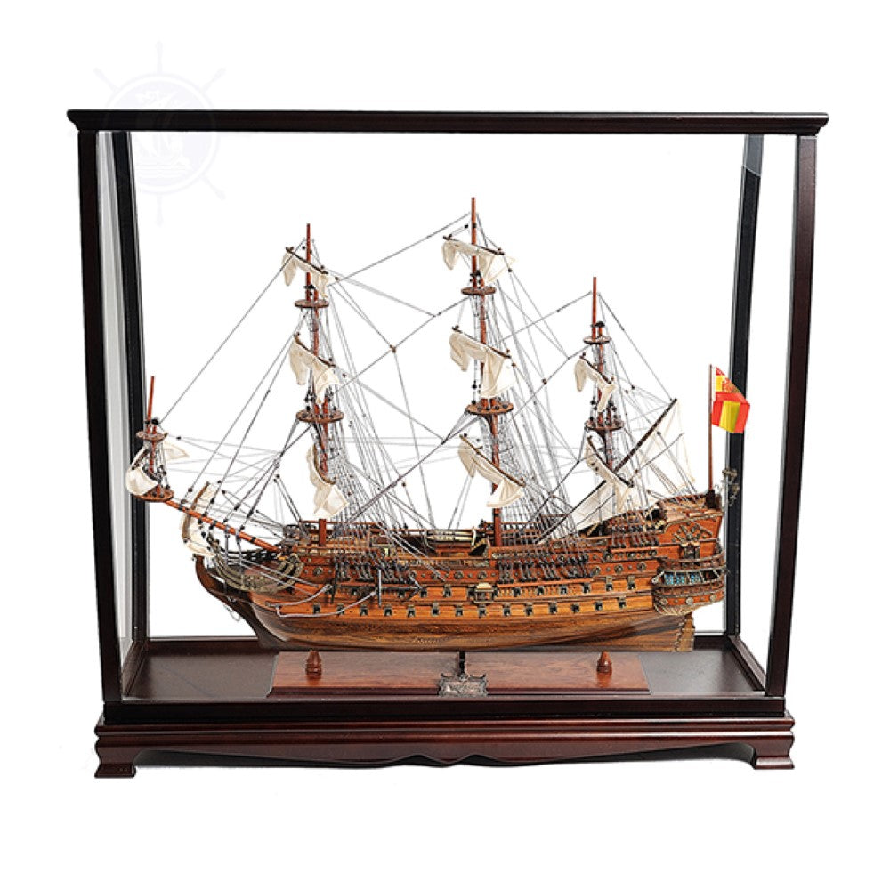 SAN FELIPE LARGE WITH TABLE TOP DISPLAY CASE | High-quality | Fully Assembled Wooden Ship Models For Wholesale