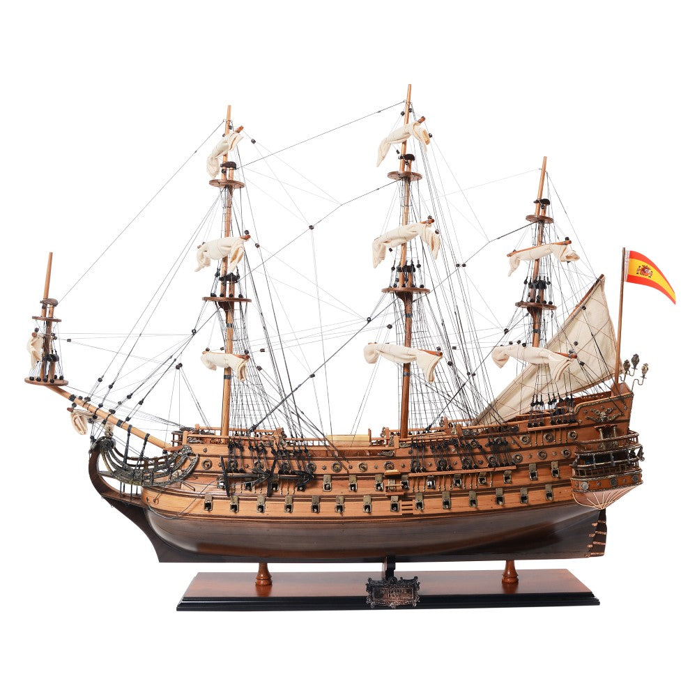 SAN FELIPE LARGE WITH TABLE TOP DISPLAY CASE | High-quality | Fully Assembled Wooden Ship Models For Wholesale