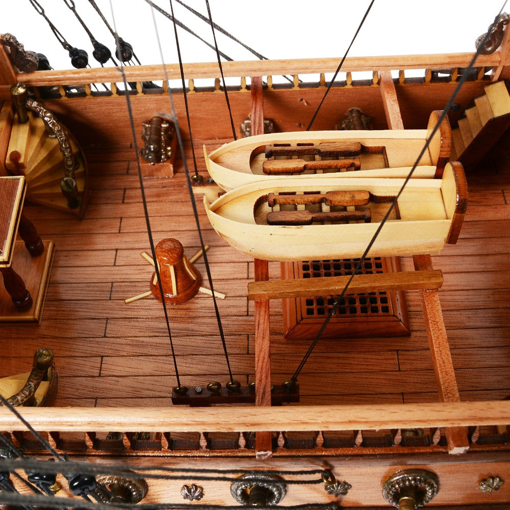 SAN FELIPE LARGE WITH FLOOR DISPLAY CASE | High-quality | Fully Assembled Wooden Ship Models For Wholesale