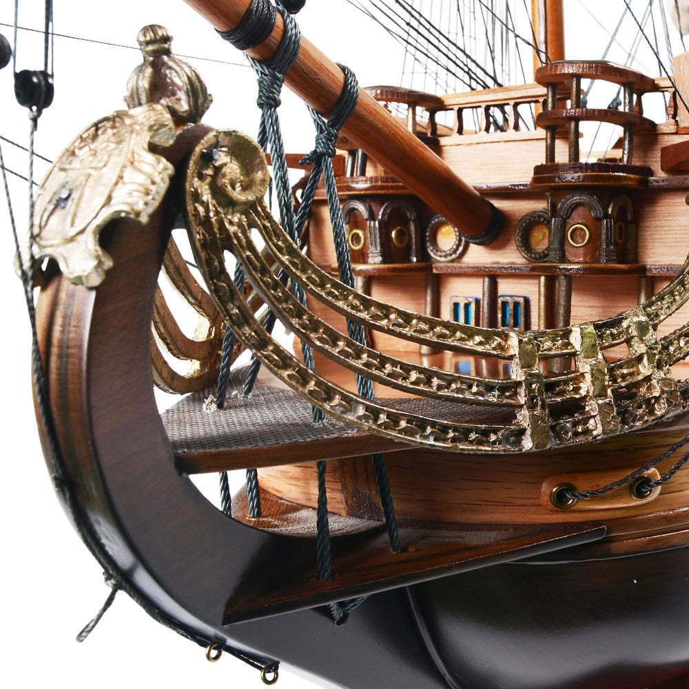 SAN FELIPE LARGE WITH FLOOR DISPLAY CASE | High-quality | Fully Assembled Wooden Ship Models For Wholesale