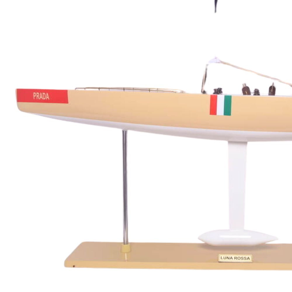 Luna Rossa Painted Medium Sailboat Schooner Yacht Model