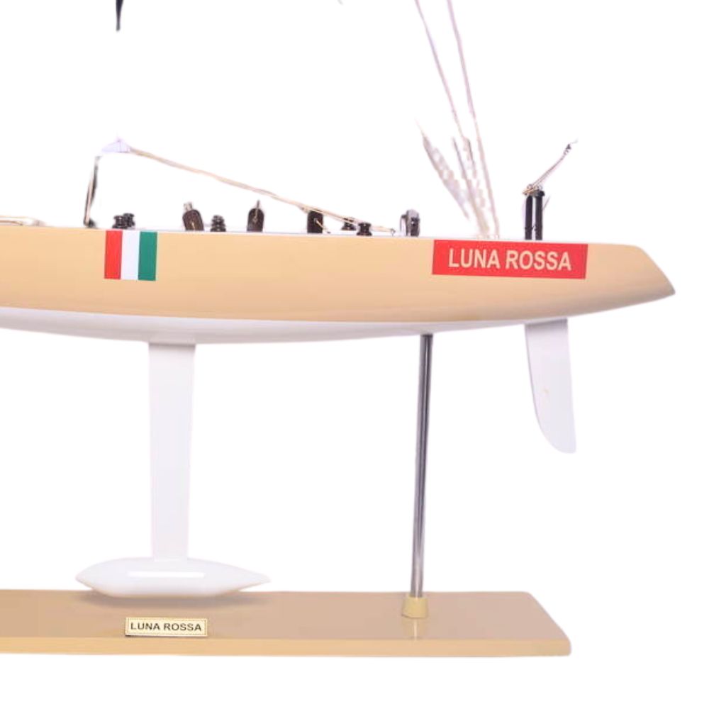 Luna Rossa Painted Medium Sailboat Schooner Yacht Model