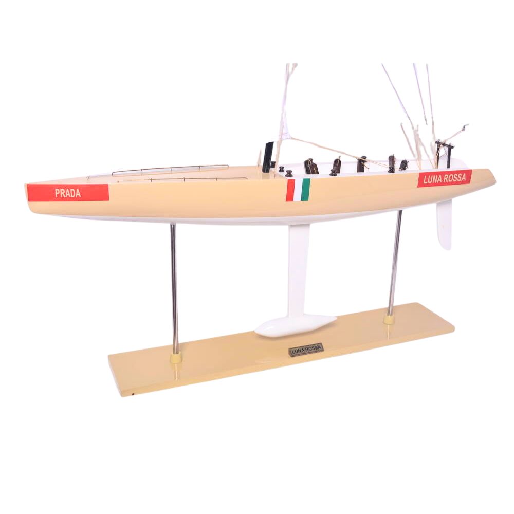 Luna Rossa Painted Medium Sailboat Schooner Yacht Model